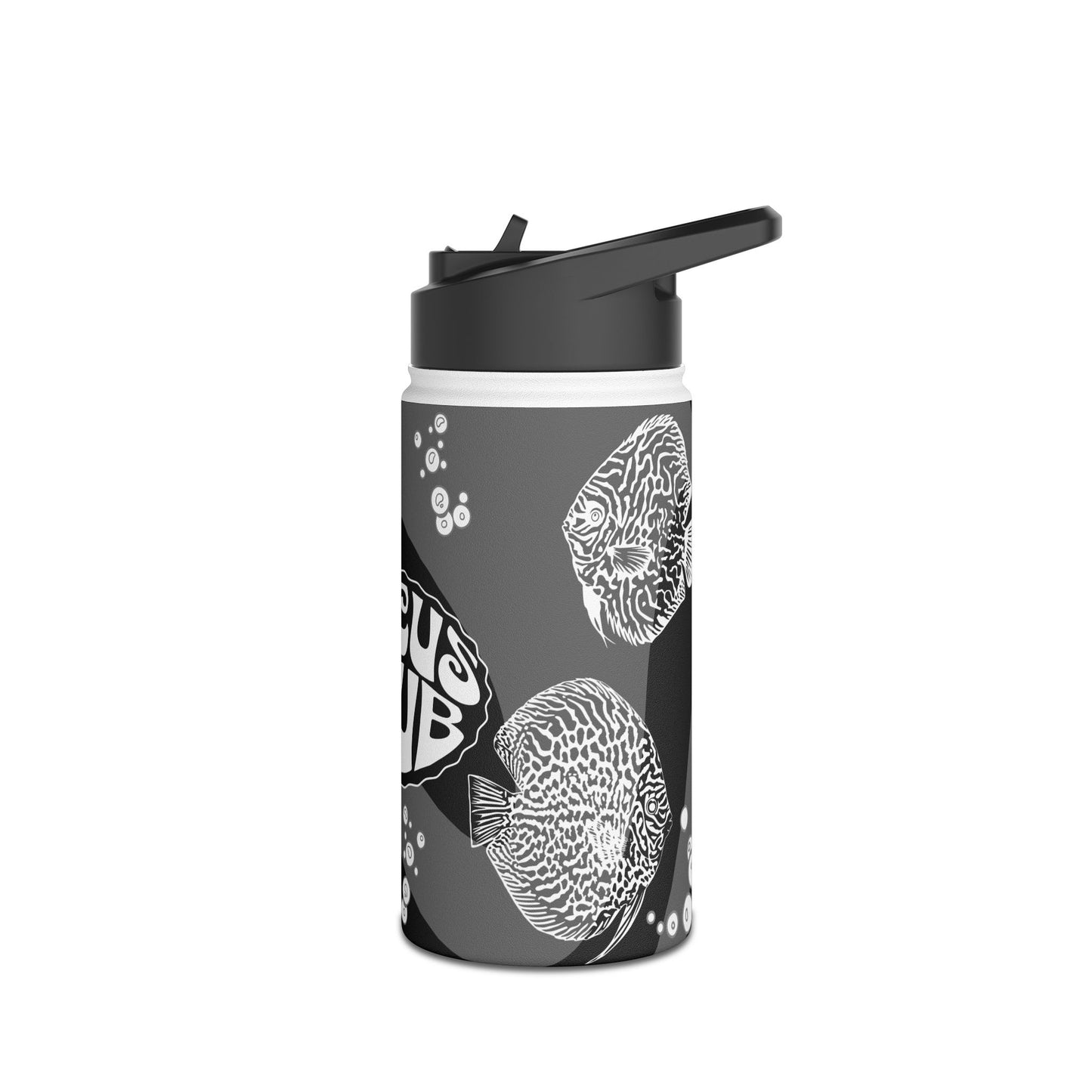 Discus Club Stainless Steel Water Bottle- Standard Lid, Great Gift for Discus Fish Lover