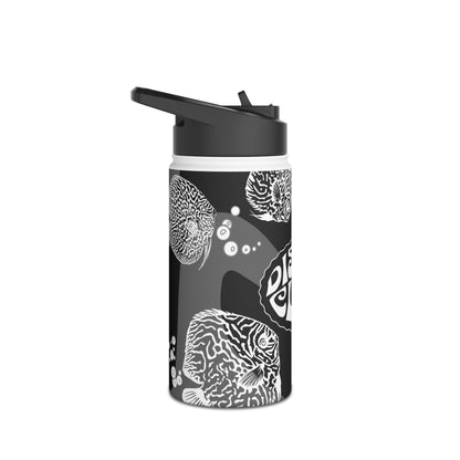 Discus Club Stainless Steel Water Bottle- Standard Lid, Great Gift for Discus Fish Lover